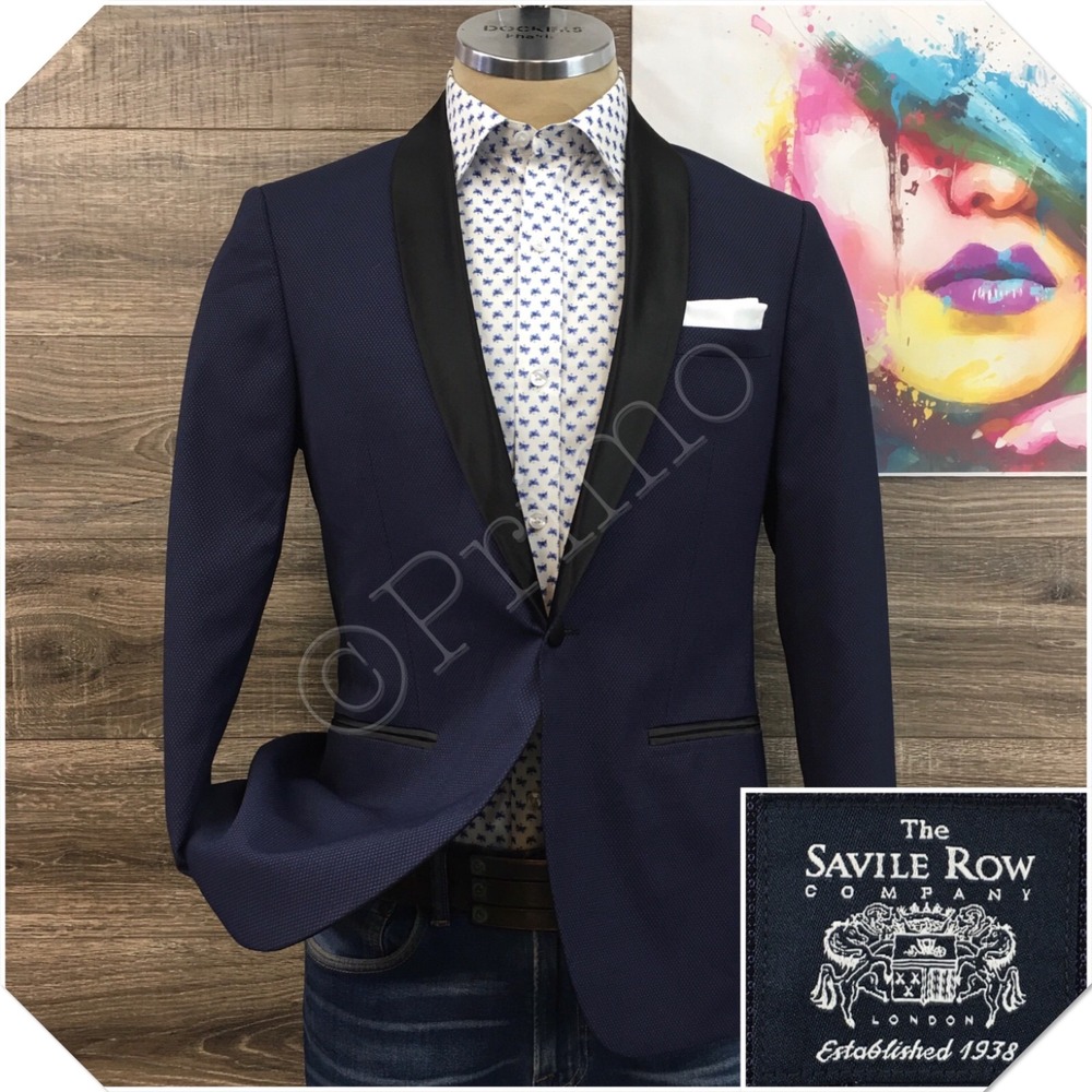 SAVILE ROW Mens Blazer Sport Coat Casual Dinner Jacket‎ Size 38R Slim Fit Suit